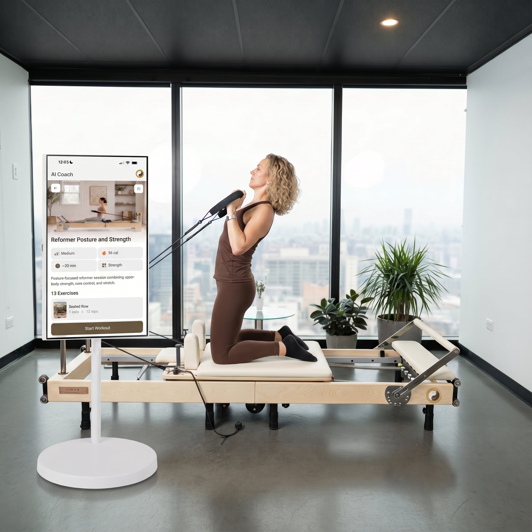 Janet Elite 2.0 – Foldable Pilates Reformer - RE015 -With Large Smart Screen