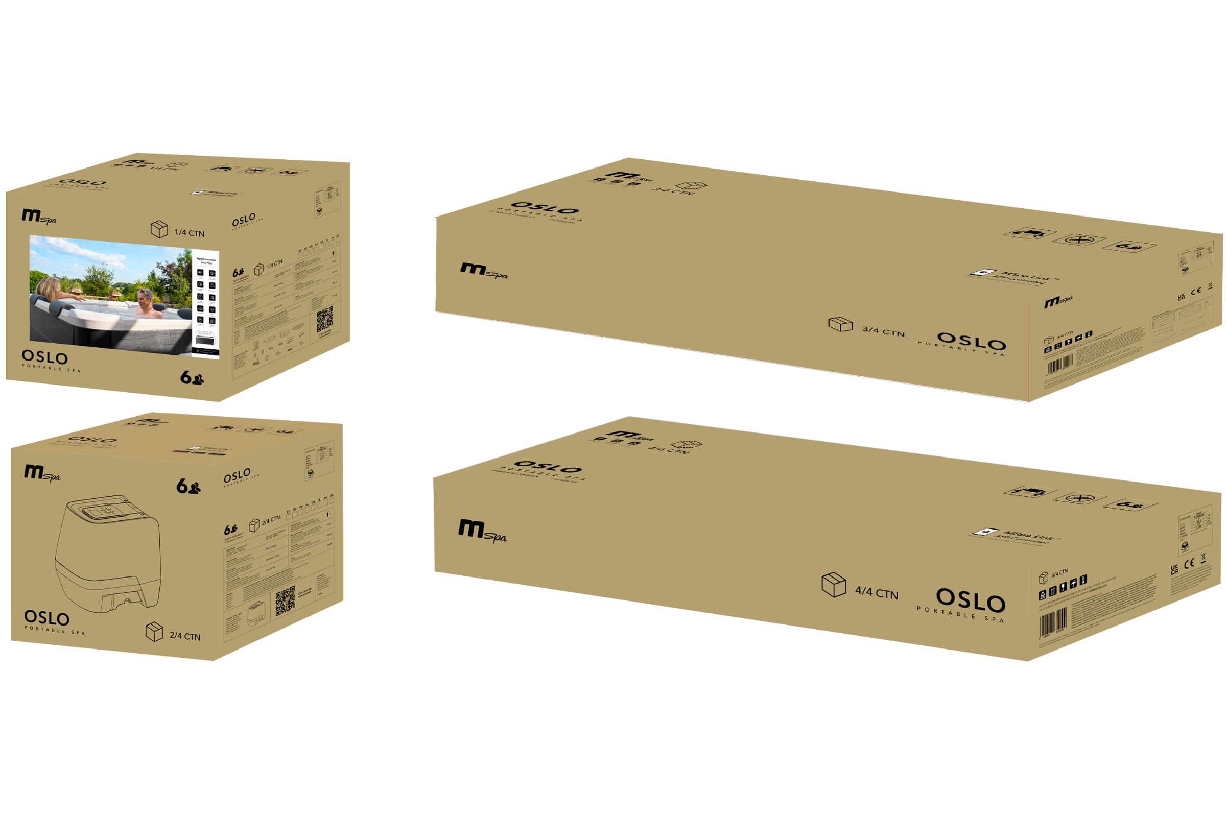 MSPA | OSLO | Frame Series | Rigid Hot Tub & Spa | Light up the night | Up to 6 Person