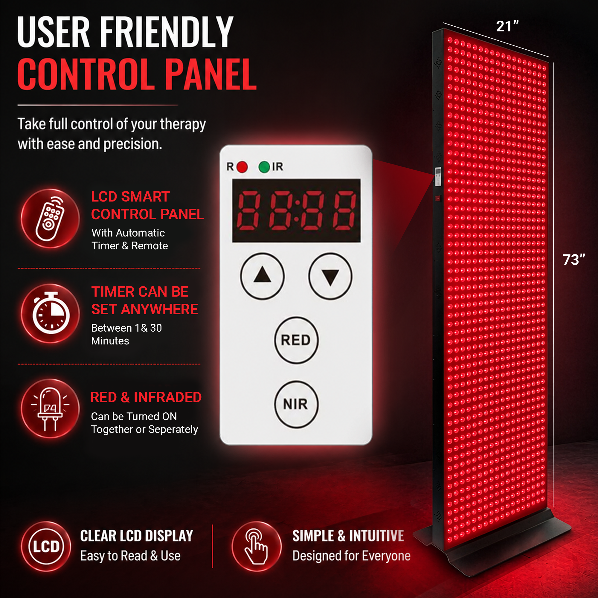 EXESAS 1008 LED, 5040W Dual-Chip, Red Light Therapy Device for Full Body, 4-Wavelengths Infrared LED Panel for Skin, Recovery, Performance, Wellness