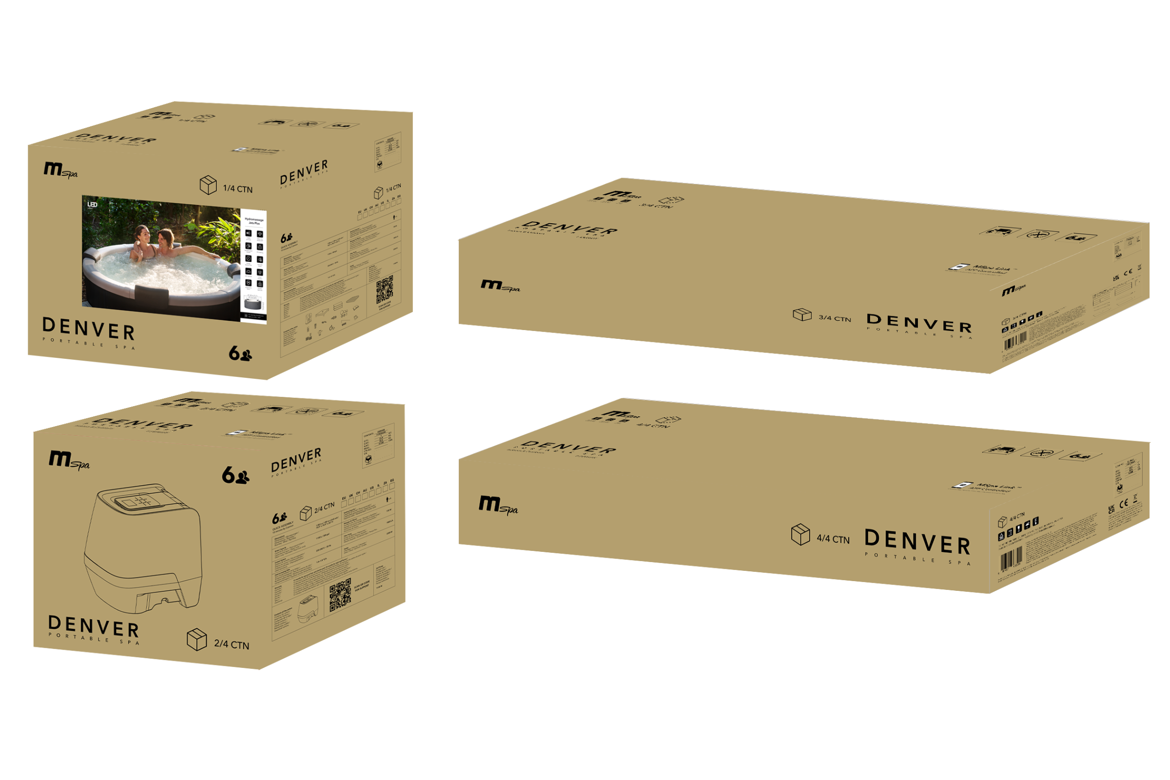 MSPA | DENVER | Frame Series | Rigid Hot Tub & Spa | Up to 6 Person