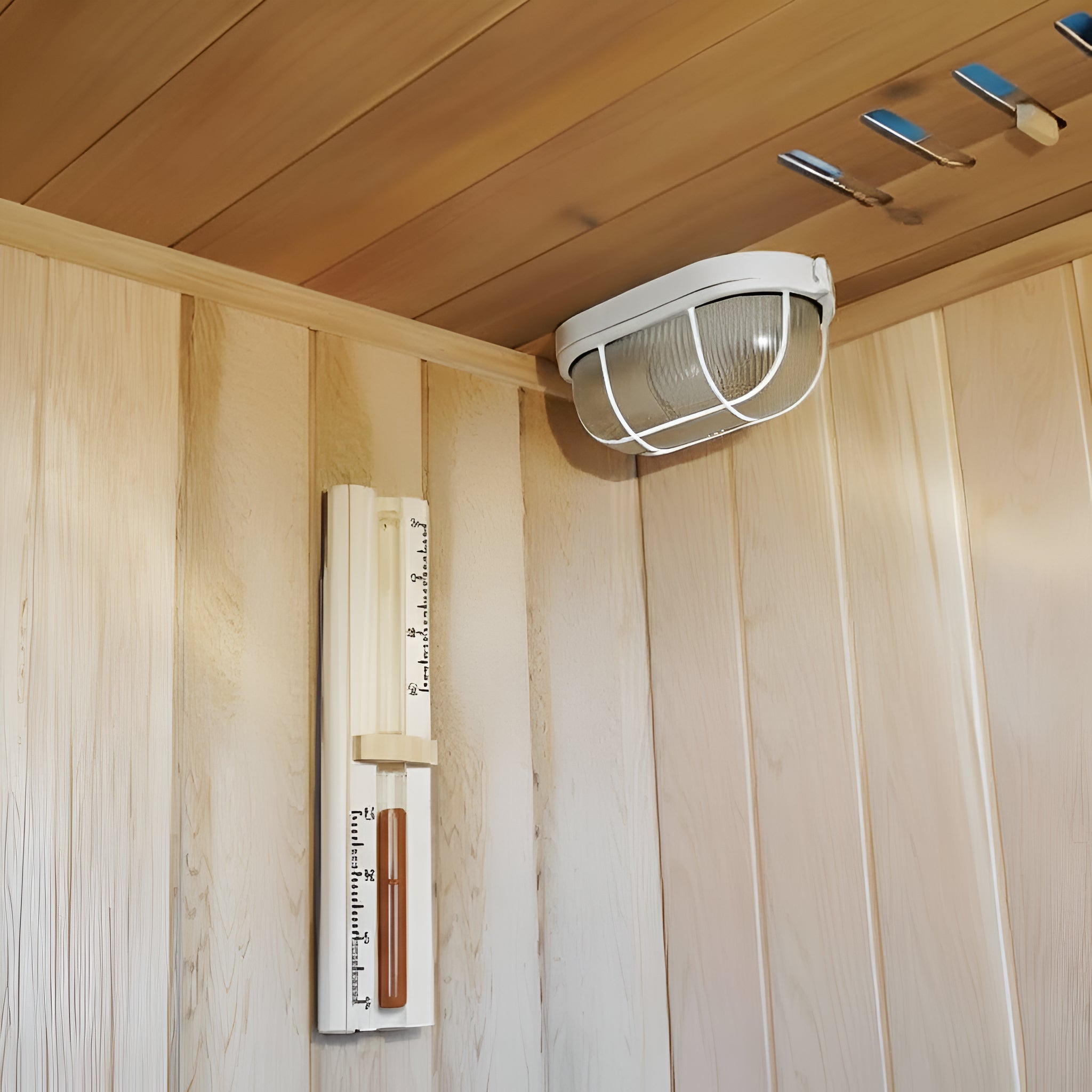 Charleston 4-Person Indoor Traditional Sauna | Canadian Hemlock | 6.0 kW Harvia Heater | Double-Tier Bench